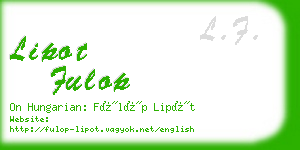 lipot fulop business card